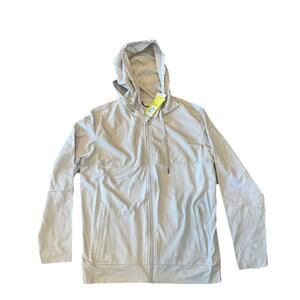 Mens Soft Stretch Hooded Full Zip Top All In Motion Quick Dry Odor Resistant S